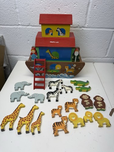 Wooden noah ark play - wooden, set