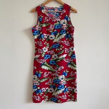 vintage hawaiian dress red mini dress hawaiian floral tropical 90s y2k dress