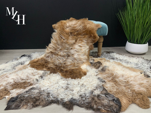 Tibetan sheepskin lambskin rug - tibetan,
