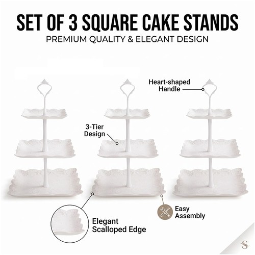 3pcs tier cake stand - 3,