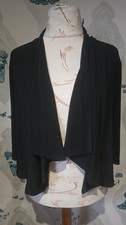 pretty black bolero waterfall cardigan jacket by Windsmoor, Size large 16/18