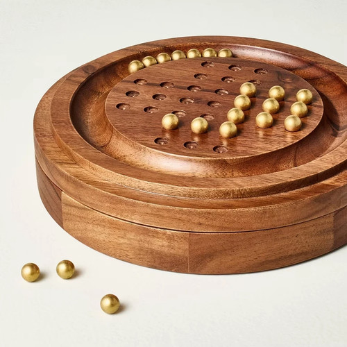Wood and brass marble - wood,