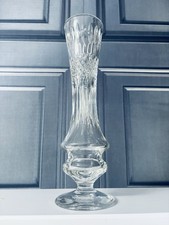 Vintage Stunning Cut Crystal Tall Bud Vase 12” Poss Royal Brierley / Waterford