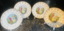 Ashley Tuscan Fine Bone China 4pcs Decorative Plates 22kt Gold 