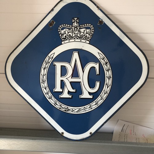 Rac double sided enamel sign - rac,
