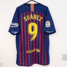 Barcelona 2018/2018 Home Shirt Suarez #9 Authentic Men’s Medium