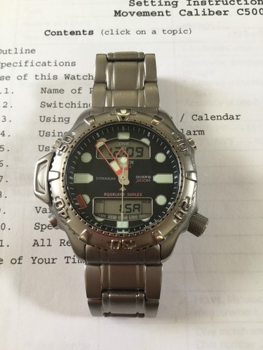 Citizen titanium aquaplaned