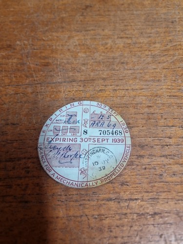 Vintage 1939 bicycle - vintage, tax