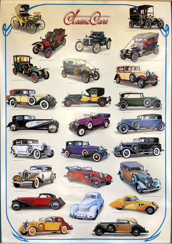 Classic cars poster featuring - poster,,