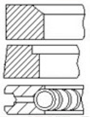 Piston ring set - ring, for