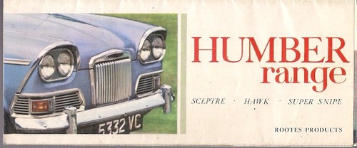Humber range 1963 - range, market