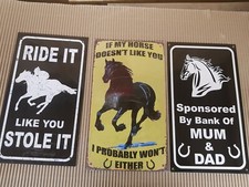 HORSE FUNNY QUOTES 8" X 12"
