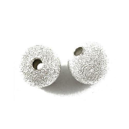 Silver brass beads round - silver,