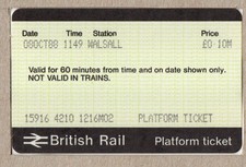 Walsall M02 - APTIS platform ticket - West Midlands WS2