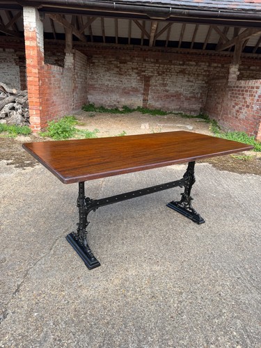 Antique iron pub table - antique,