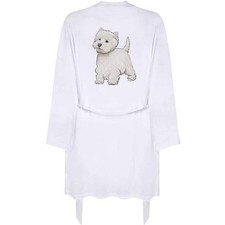 'Westie Dog' Adult Dressing Robe / Gown (RO029911)