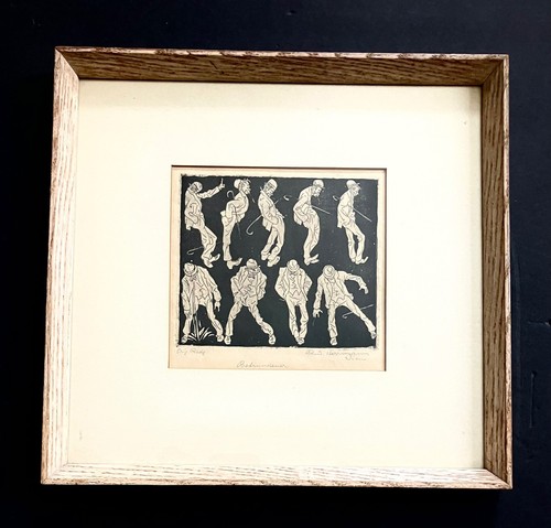 Pencil signed german etching - signed,