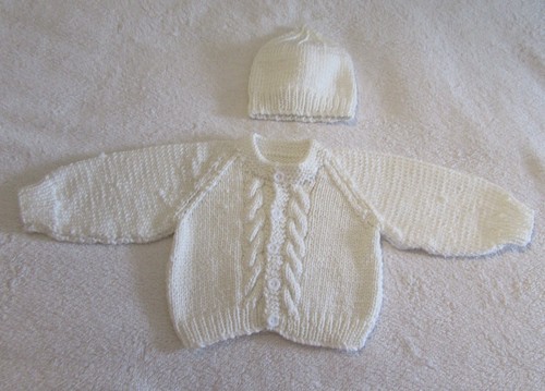 Hand knitted cable - , patterned