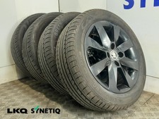 Set Of Genuine 15 Inch SKODA CITIGO VW UP Alloy Wheels & Tyres 1ST601025R 4x100 