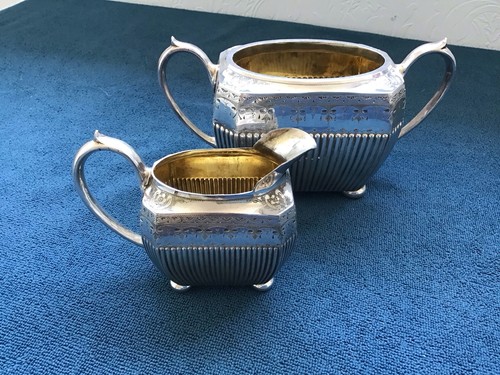 Antique silver plated sugar - silver,