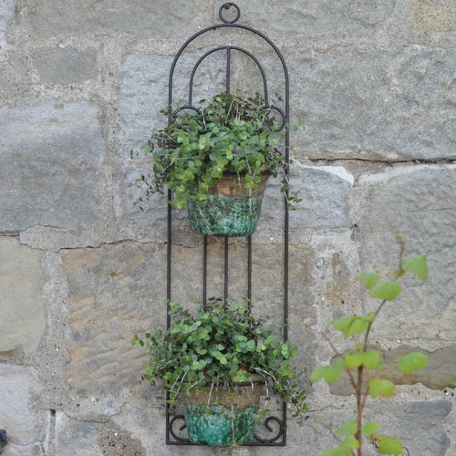 Wall mounted double plant pot - double,