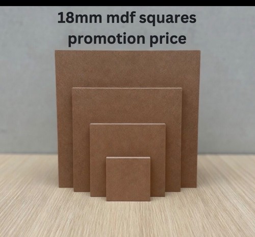 18mm mdf square wooden plaque - 18mm,