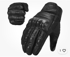 ILM Goatskin Leather Motorcycle Motorbike Powersports Racing Gloves Touchscre M