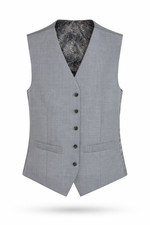 Dove Grey Wool Waistcoat