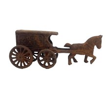 Vintage Cast Iron Horse Drawn