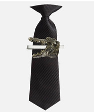 Alligator Head TG70 Made From Fine English Pewter on a Tie Clip 4cm Crocodile