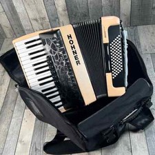 Hohner Bravo 72 Bass My Color 'Sunrise' Accordion + Bag, Straps