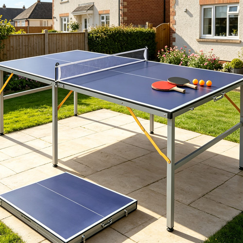 Fold flat table tennis - table,