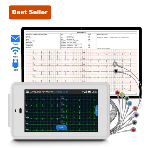 Lead portable ecg machine - 6/12-lead,
