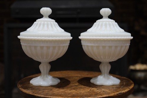 Pair french portieux white - pair,