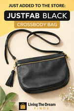 JUSTFAB Black Faux Leather