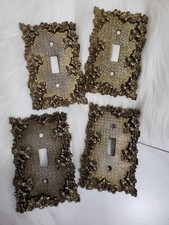 LOT 4 American Tack Hardware Co Ornate Floral MCM Switch Plate Cover 