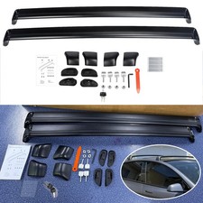 FOR TESLA MODEL Y 2019-2025 ALUMINUM BLACK LUGGAGE ROOF CROSS RAILS BARS RACK