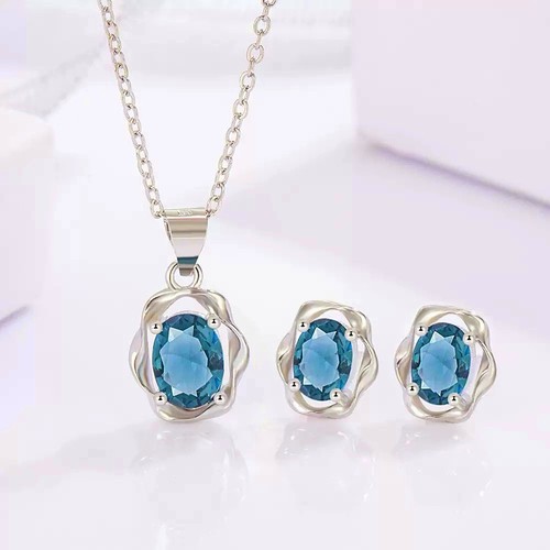 Ocean blue swirl pendant 925 - ocean,