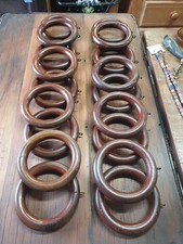 Large Antique Mahogany Victorian Curtain Rings Ring 5 Inch X 18