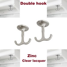 2 X IKEA STENSTORP Mounted Double hook Under Countertop or Shelf Hanging Hooks