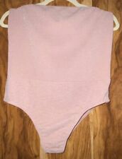 Ladies Boob Tube Bodysuit Size 14 Coral/pink Glitter 