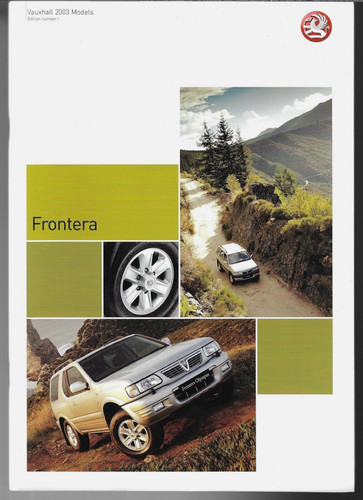 Vauxhall frontera 2002 - vauxhall, 2002-03