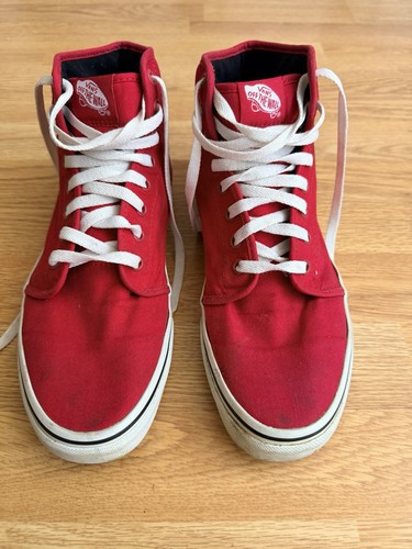 Vans high top sneakers red - top,