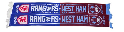 Rangers west ham scarf - rangers, 2026