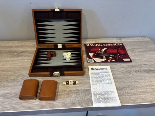Vintage backgammon set folding - vintage,
