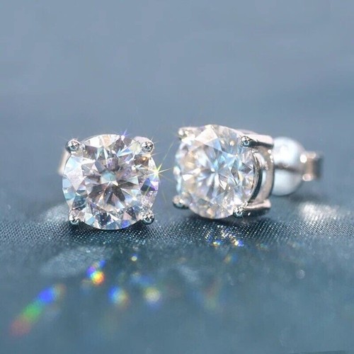 5ct earrings white - white, gold