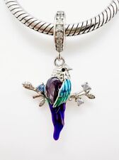 Beautiful Kingfisher Bird Dangle Charm Animal Genuine 925 Sterling Silver 💖