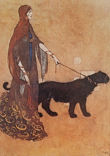 Edmund dulac mounted vintage - dulac,