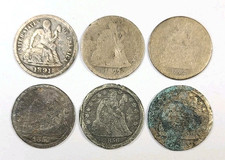 Lot of (6) Seated Liberty Dime