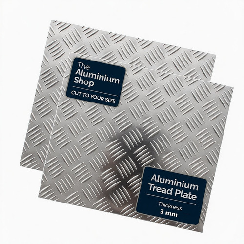 Aluminium tread plate chequer - aluminium,